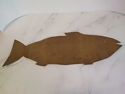 Vintage Brass Hand Cut Fish Sign Stencil • $25