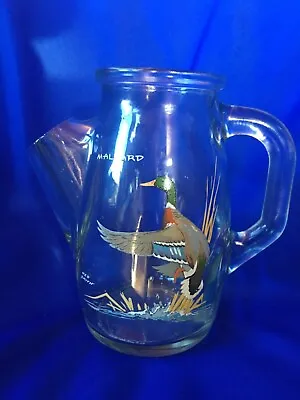 Ned Smith Glass Pitcher Chesapeake Bay Ducks Mallards Waterfowl 6  • $11.99