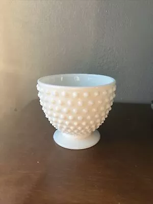 White Hob Nail Milk Glass Pedestal Candy Dish • $5