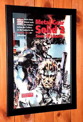 Metal Gear Solid 2 Sons Of Liberty PS2 Xbox Small Vintage Promo Poster Ad Framed • $62.99