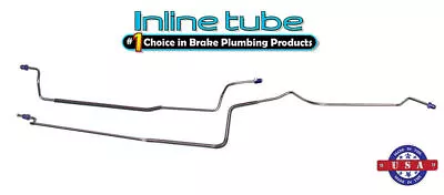 78-88 G-Body Rear Drum Brake Axle Lines  Hose To Wheel Cylinder Stainless 2Pc • $33.70