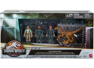 VELOCIRAPTOR CONTAINMENT CHAOS PACK Jurassic World Park Legacy Figures NEW • $34.99