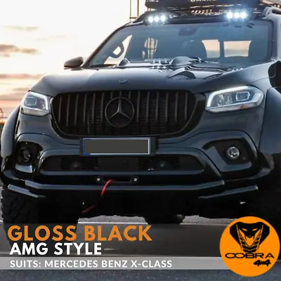 Gloss Black Grill Suits Mercedes Benz X-Class AMG Style Front Grille X Class  • $389