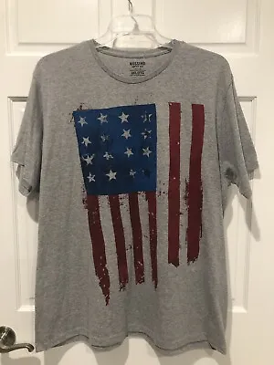 Mossimo Mens Grey T-ShirtGraphic American USA FlagCasual Short SleeveSize 2XL • $28