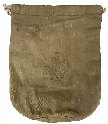 WW2 USA US Army Eagle Canvas Drawstring Ditty Bag WWII • $29.72