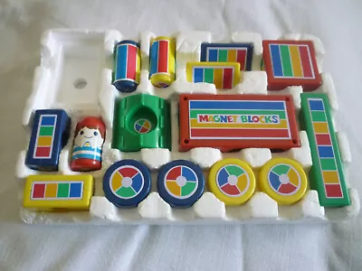 NEW OTHER Vtg 80s 15 Pc (2-sided Figure) Hilco Magnetic Building Blocks Toy READ • $18.99