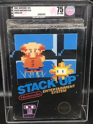 1985 Nintendo NES Black Box Stack-Up Hangtab Sticker Sealed VGA 75 Big Box Wata • $46850