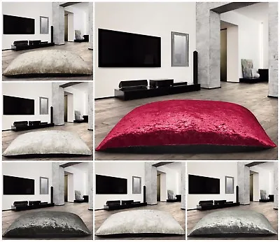 £14.95 • Buy Extra Large Luxury Soft Crushed Velvet Multi Purpose Floor Cushion Anti-Slip
