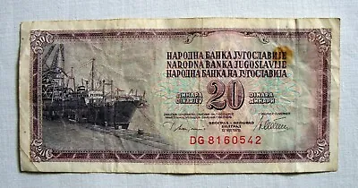 20 Yugoslav Dinars Banknote (1965-1981 Series). Circulated. • £0.99