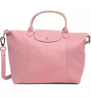 NWT Longchamp Le Pliage Cuir Large Shoulder Bag - Blush / L1515737A80 • $399.99