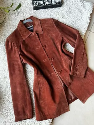 Vintage Bernardo Tan Caramel Suede Coat S • $70