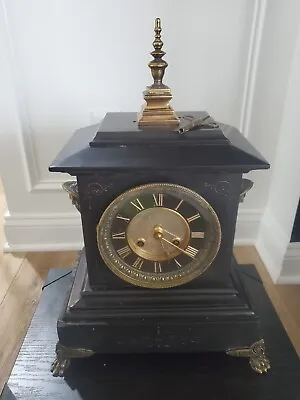 19th Century Victorian Mantel Clock By French Clockmaker Samuel Marti Et Cie • $900