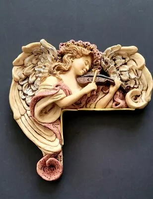 Angle Violin Corner Wall Carved Sculpture Plaque Natural Stone Plaster Statue • $29.20