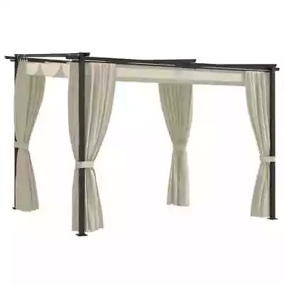 Outdoor Gazebo With Curtains 3x3m Steel Wedding Party Tent Camping Canopy • $308.90