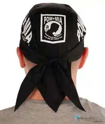 $13 • Buy Skull Cap P.O.W. Skull Motorcycle Biker Doo Rag Cap Head Wrap /gym/beach/ski/usa