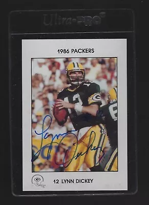 Lynn Dickey Signed Auto 1986 Green Bay Packers Madison Police Football Card • $2.50