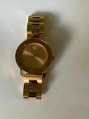 $695 Movado Women's BOLD Iconic Metal Rose Gold Watch 3600086 • $239.99