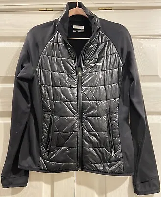 Marmot Ladies Variant Jacket Down Black Quilted Puffer Fleece Sleeves Size S • $20
