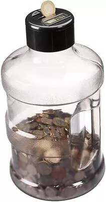 Ingenious Super Size Coin Counting Jar Bottle Large Digital Money Box Savings • £24.12