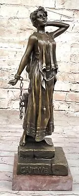 Captive Woman Awaits Her Savior - Bronze Sculpture Statue By Villanis On Marble • $224.50