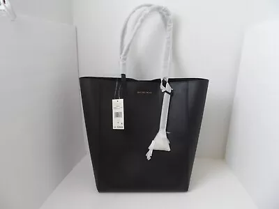 MICHAEL KORS Black Sinclair Faux-Leather Shopper Lg. Tote Shopper Bag - NWT • $109.99