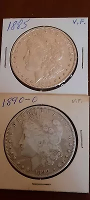 Morgan Silver Dollar Lot Of 2 - 1890 O & 1885  • $79