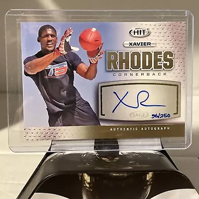 XAVIER RHODES Vikings SIGNED 2013 Sage Hit GOLD Autograph SP RC AUTO #/250 FSU • $5.50