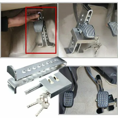 Steel Forging Clutch Brake Pedal Lock 8 Holes Anti-theft Devices Accessories Set • $43.60