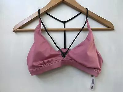 Victoria Sport Women's Swimwear Pink Triangle Bikini T-Back Top Size M Medium • $24.95