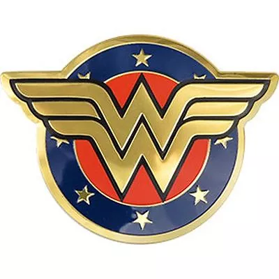 WONDER WOMAN LOGO - METALLIC STICKER 3.5 X 2.5 - BRAND NEW - DECAL 0167 • $8.50