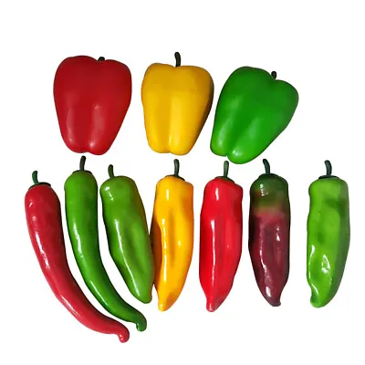 £9.89 • Buy 10pcs Artificial Fake Chillies Window Display Decoration For Photo Props Home