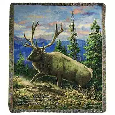 Siskiyou Bluff Elk Tapestry Throw Blanket 50x60  • $35