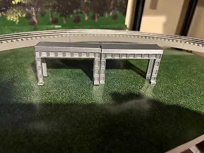 N Scale Narrow Trestle Platform For Elevated Train Closed Girder Side - Set Of 2 • $16.95