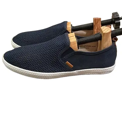 H&M Navy Blue Shoes Mens US 7.5 EU 40 Slip-on Flat Casual Travel • $19