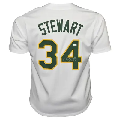 Dave Stewart Signed Oakland White Baseball Jersey (JSA) • $77.95