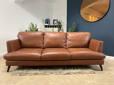 Angelo 3 Seater  Leather Sofa Caruso Caramel WA2 • £499