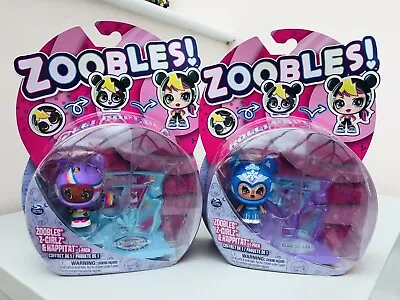 Zoobles Z-girlz & Happitat Uni Qt & Snowfie Roll Pop Play Bnip • £9.99