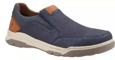 Mens Hush Puppies Fletcher Casual Slip On Smart Leather Shoes Sizes 7 To 12 • £39.99