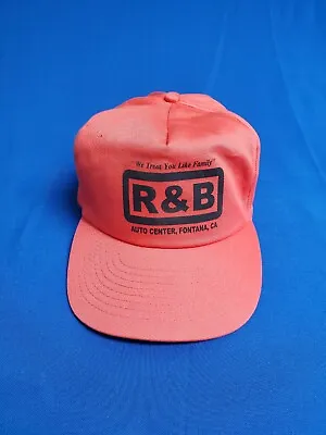 Vintage 90s R & B Auto Center Red Mohrs Snapback Trucker Hat • $12.75