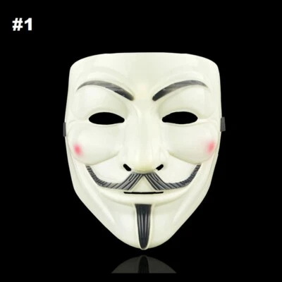 $6.99 • Buy Anonymous Guy Fawkes Fancy Plastic Halloween V For Vendetta Mask Costume Cosplay