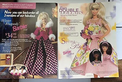 $15 • Buy Winter Rhapsody And Spring Petals Avon  Barbie Posters