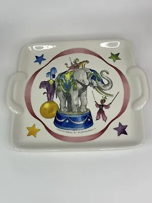 Villeroy & Boch Le Cirque Luxembourg Elephant Square Cake Plate W/ Handles 9  • $37