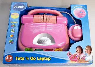 Rare Vtech Pink Tote & Go Laptop Educational Toy W/ Web Connect Music Games New • $39.95