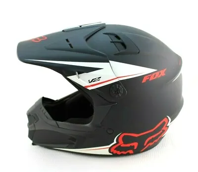 FOX RACING V2 Mens Size Medium Matte Black ATV Motorcycle Helmet MSRP $219 CLEAN • $119.99