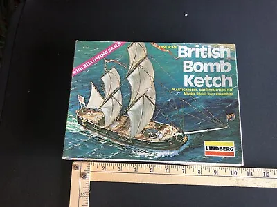 1980 VINTAGE 1/150 896 Lindberg British Bomb Ketch Model Ship W/Billowing Sails • $28