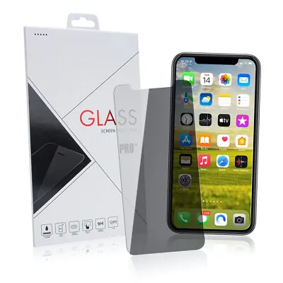 $8.99 • Buy 3 Pack Privacy Glass Screen Protector For IPhone 13 12 11 Pro XS Max XR 8 7 Plus