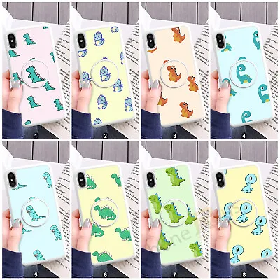 Cute Dinosaur Phone Case Cover And Text Holder For Samsung Models S20 A21 107 • £7.90