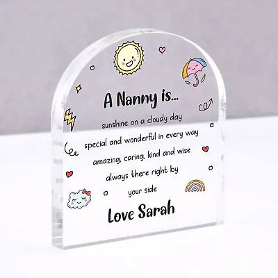 Personalised Nanny Nanna Granny Grandma Mum Mothers Day Birthday Plaque Gift • £9.99