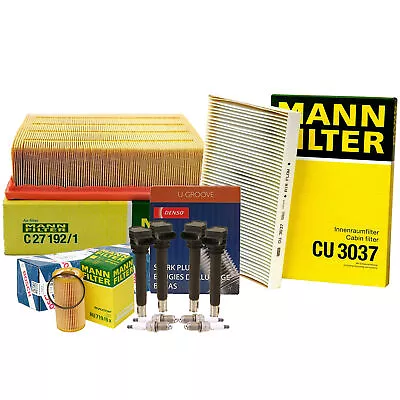 Mann Filters Bosch 4 Coil Denso 4 UGroove Spark Plugs Tune Up Kit For Audi Turbo • $147.95