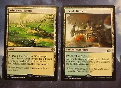 Windswept Heath Khans Of Tarkir And Temple Garden Guilds Of Ravnica • $35